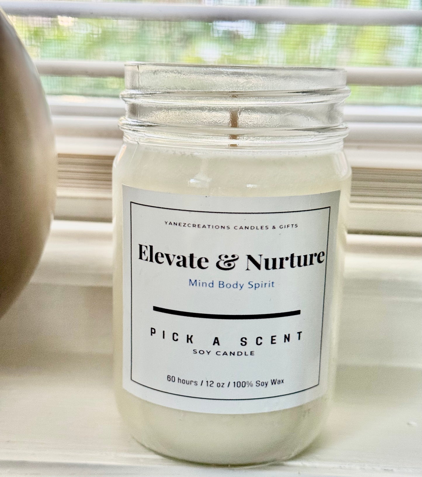 Hand-Poured Soy Wax Mason Jar Candle | 12 oz | 70+ Hour Burn Time