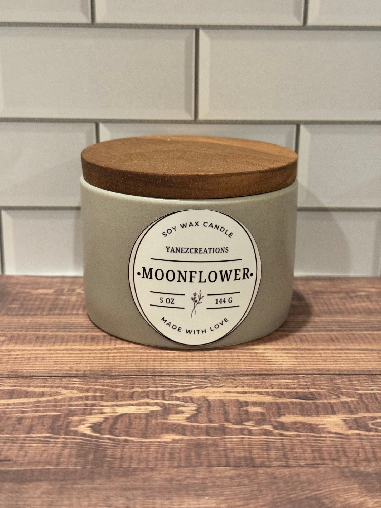 Mini Moonflower Nectar Soy Candle | Mini Ceramic Tumbler Candle | Floral Scented Candle | Modern Home Decor Gift