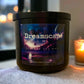 Crystal Dreamscape 3-Wick Soy Wax Candle / Lavender & White Sage / Amethyst Crystal / Relaxation & Meditation