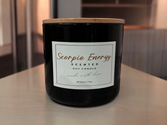 Scorpio Energy Crystal 3-wick Soy Wax Candle