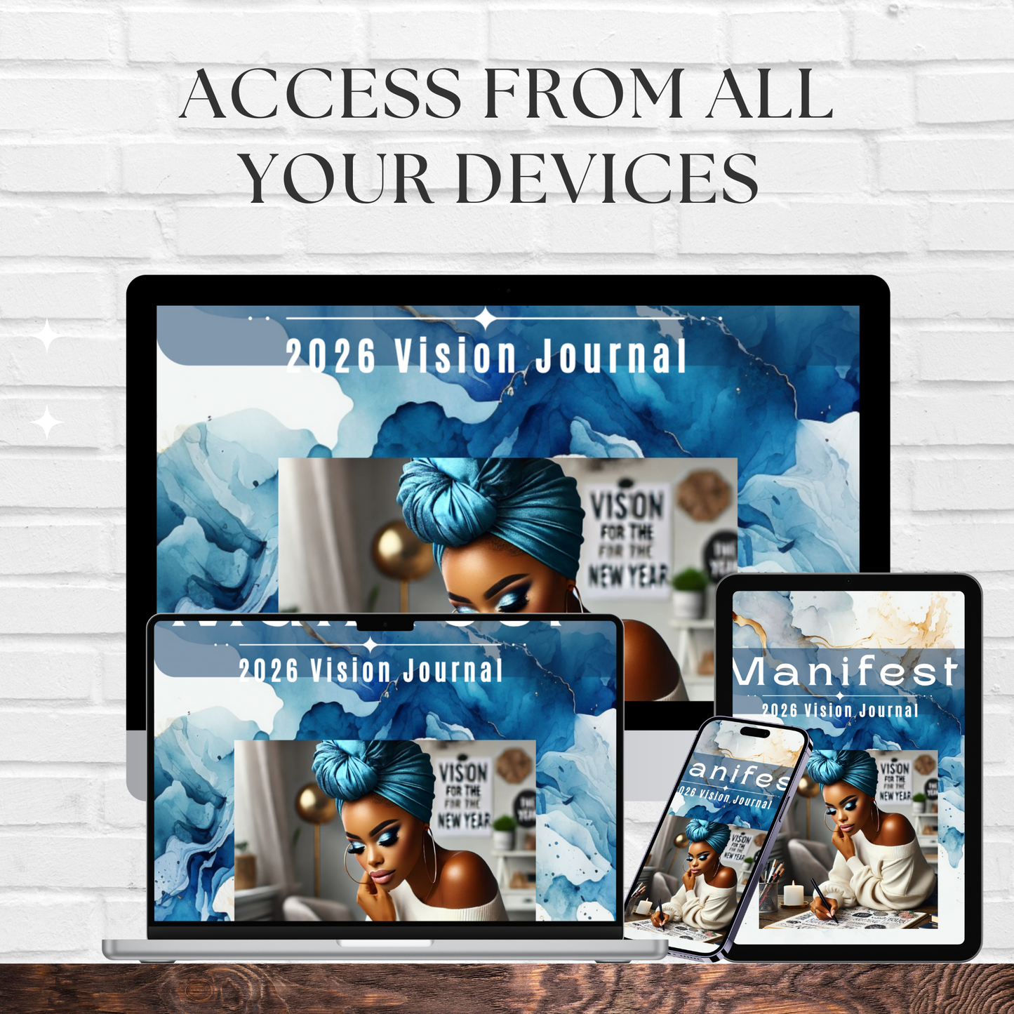 2026 Digital Vision Board Planner/Editable Canva Template/ undated/ Printable/ GoodNotes