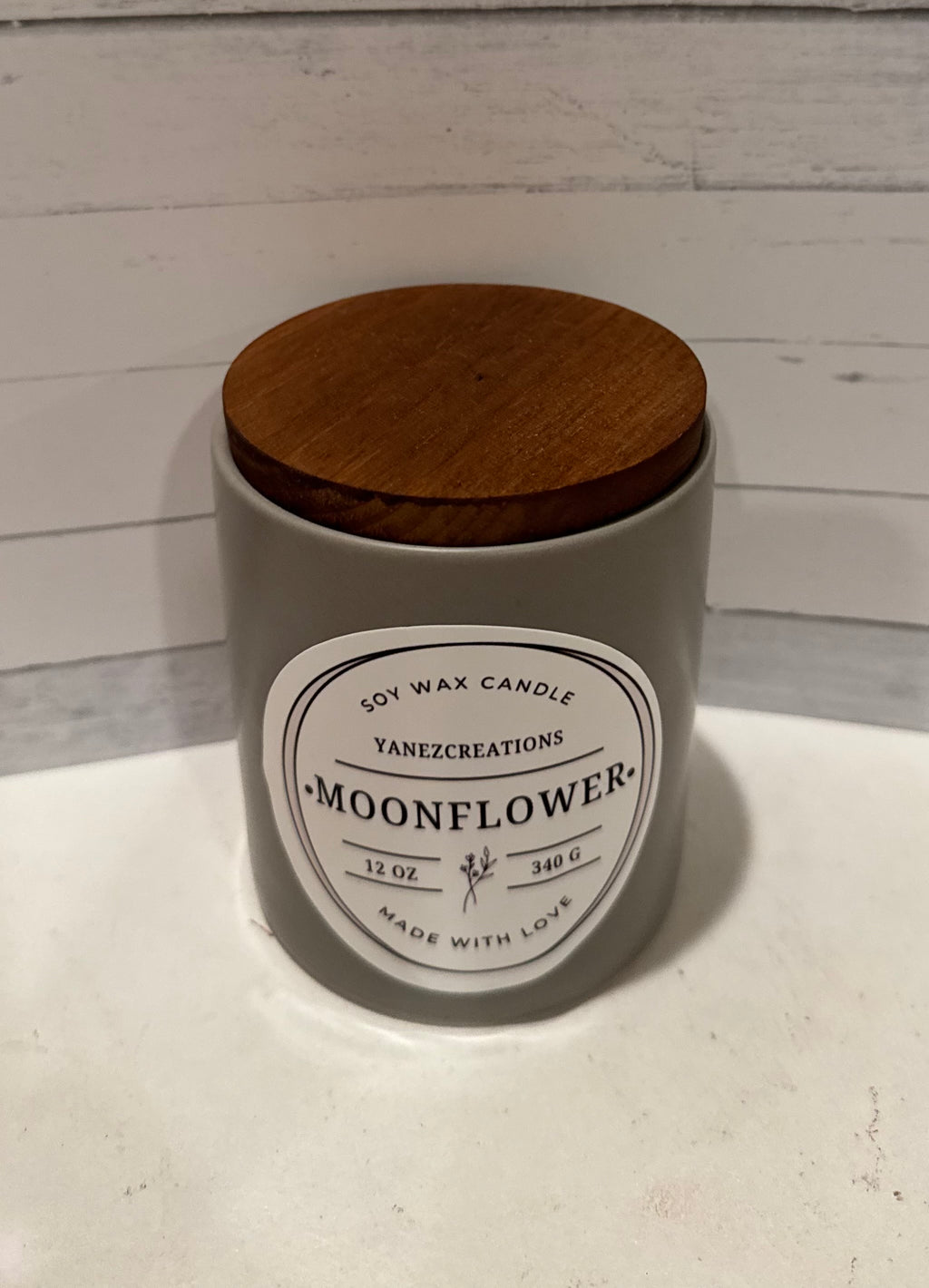 Moonflower Nectar Soy Candle | Stone Ceramic Tumbler Candle | Luxury Home Fragrance | Floral Scented Candle | Modern Home Decor Gift