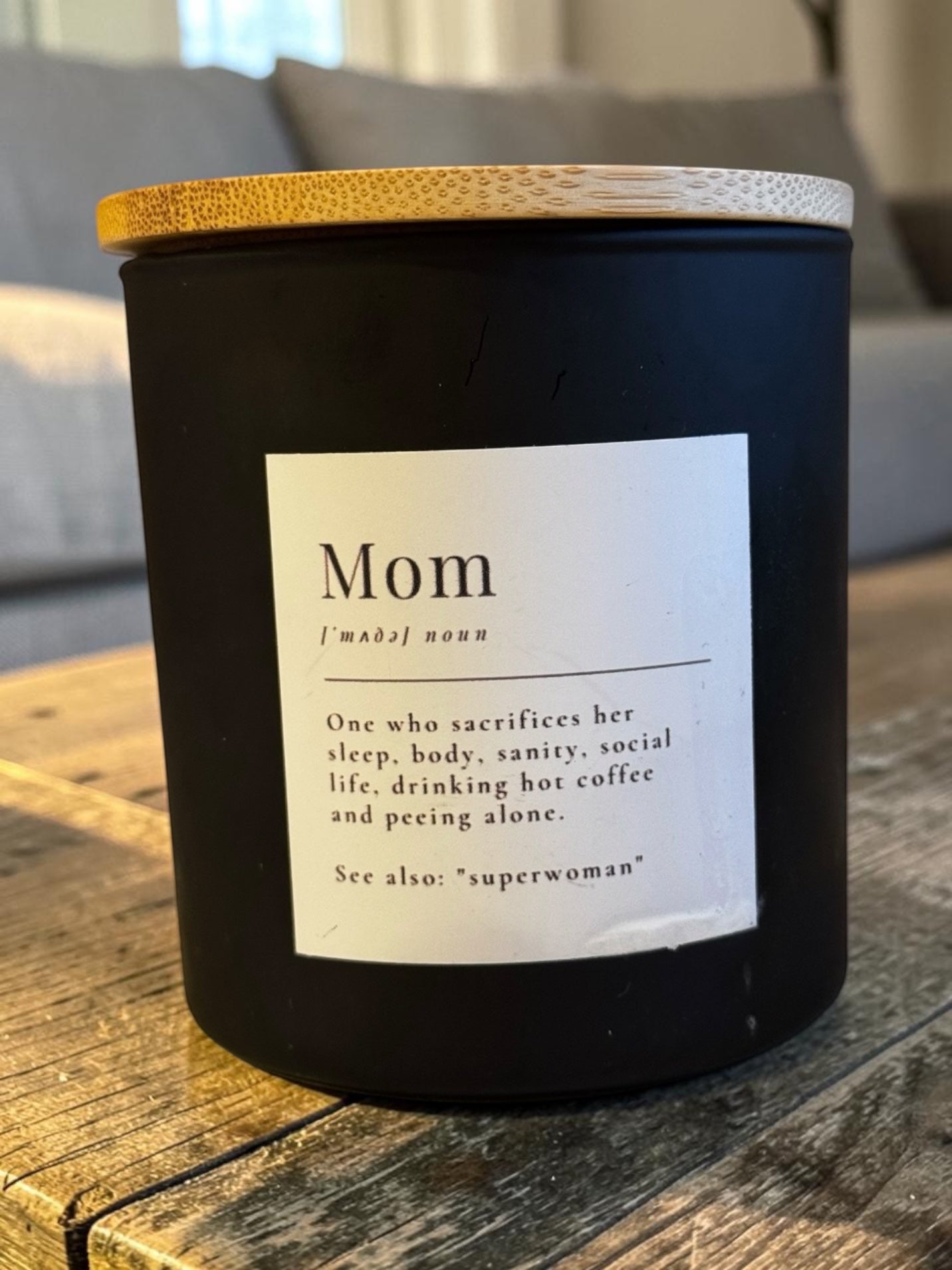 Mom Definition Candle – Funny Gift for Moms | Soy Wax Candle